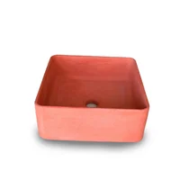 Lavamanos Cozumel Medium En Concreto Uhpc Color Red Passion