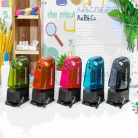 Tajalápiz Plástico con Contenedor Traslucido Mango Ergonómico