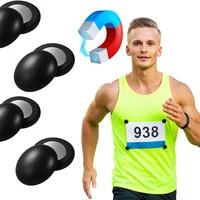 Portadorsal Magnético para Carrera y Maratón X4 Negro