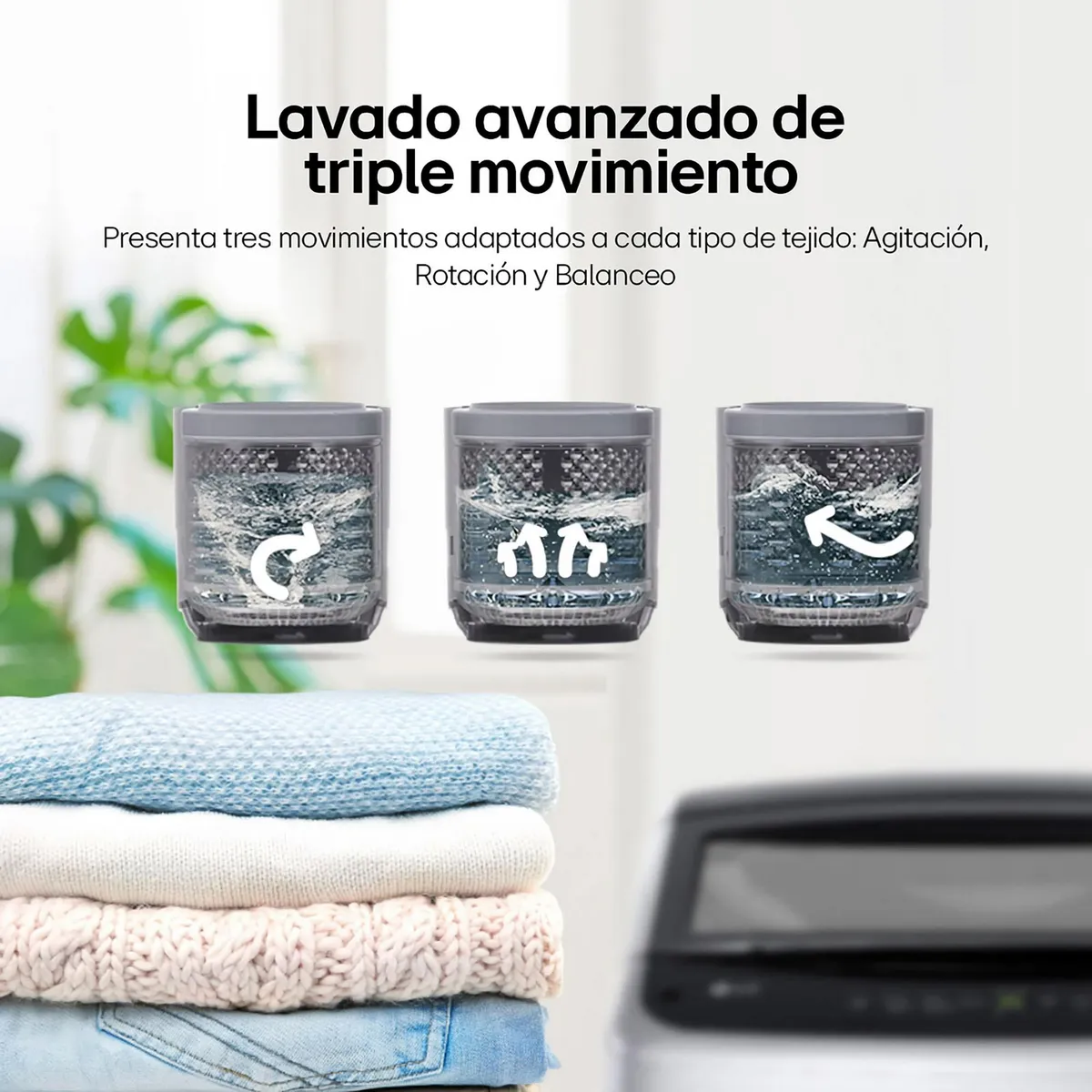 LG - Lavadora Automatica Carga Superior Lg 18kg Turbo Drum Negro Wt18mvtb