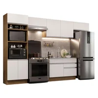 Cocina Integral Glamy 3.50m Marrón/blanco 01