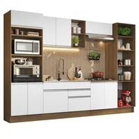 Cocina Integral Glamy 3.30m Marrón/blanco 03