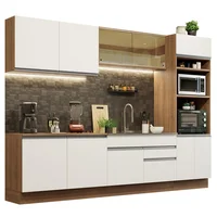Cocina Integral Glamy 3.10m Marrón/blanco 01