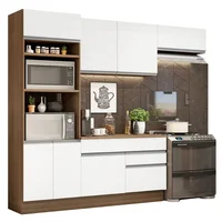 Cocina Integral Glamy 2.70m Marrón/blanco 14