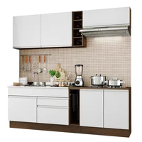 Cocina Integral Parma 2.20m Marrón/blanco 03