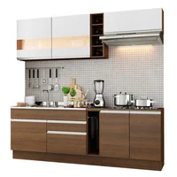 Cocina Integral Parma 2.20m Marrón/blanco 02
