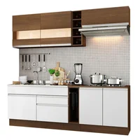 Cocina Integral Parma 2.20m Marrón/blanco/marrón 02