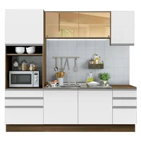 Cocina Integral Karen 2.20m Marrón/blanco 01