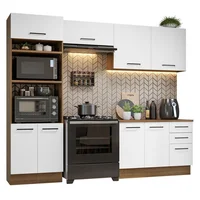 Cocina Integral Agata 2.70m Marrón/blanco 07