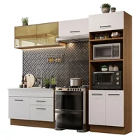 Cocina Integral Agata 2.70m Marrón/blanco 05