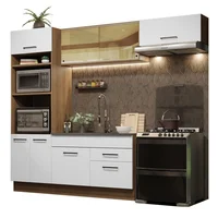 Cocina Integral Agata 2.70m Marrón/blanco 04
