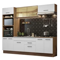 Cocina Integral Agata 2.70m Marrón/blanco 03