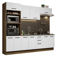 Cocina Integral Agata 2.70m Marrón/blanco 01