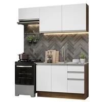 Cocina Integral Glamy 1.80m Marrón/blanco 09