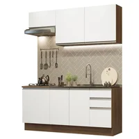 Cocina Integral Glamy 1.80m Marrón/blanco 07