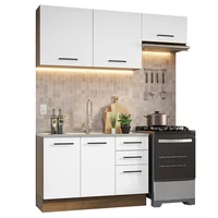 Cocina Integral Agata 1.80m Marrón/blanco 09