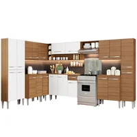 Cocina Integral Emilly Big 5.10m Marrón/blanco 02