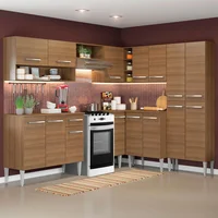 Madesa Cocina Integral de Esquina Emilly Ice 4.20 m Marrón