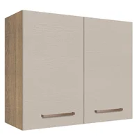 Mueble De Cocina Superior 2 Puertas Agata 80 Cm Marrón/Crema