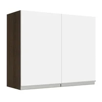 Mueble De Cocina Superior 2 Puertas Glamy 80 Cm Marrón/Blanco
