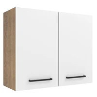 Mueble De Cocina Superior 2 Puertas Agata 80 Cm Marrón/Blanco