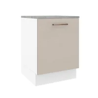 Mueble De Cocina Bajo 1 Puerta Agata 60 Cm Blanco/Crema