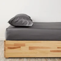Set Sábana+Fundas 400H 100% Alg Gris Semidoble