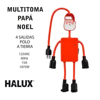 Multitoma Navideña Papa Noel 4 Salidas P/Tierra