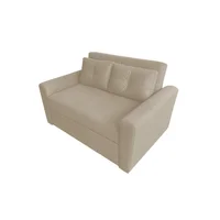 Sofacama 2 Puestos 90X70X140Cm Bari Tela Beige
