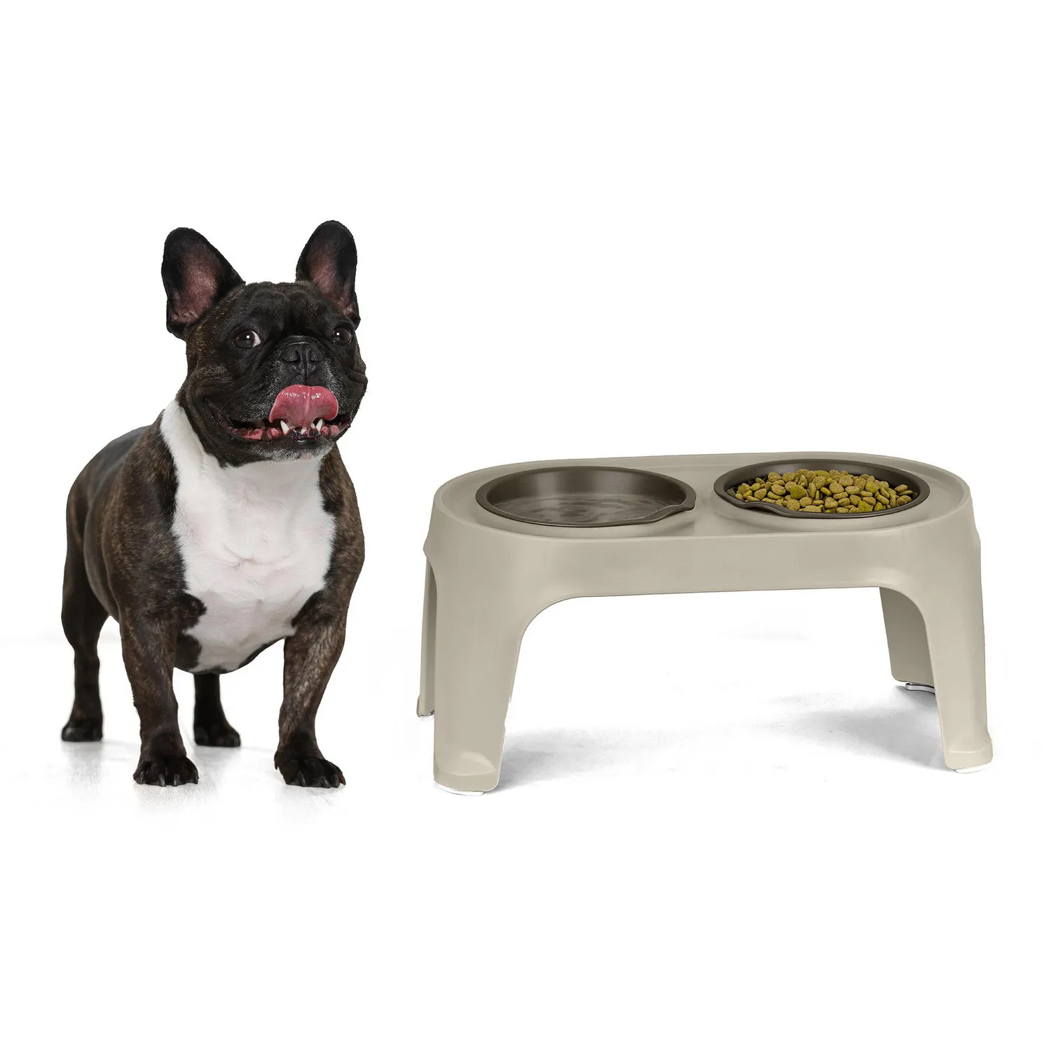 Comedero Para Perro Mediano 21.7x44.3x25.4cm Mocca Rimax 4