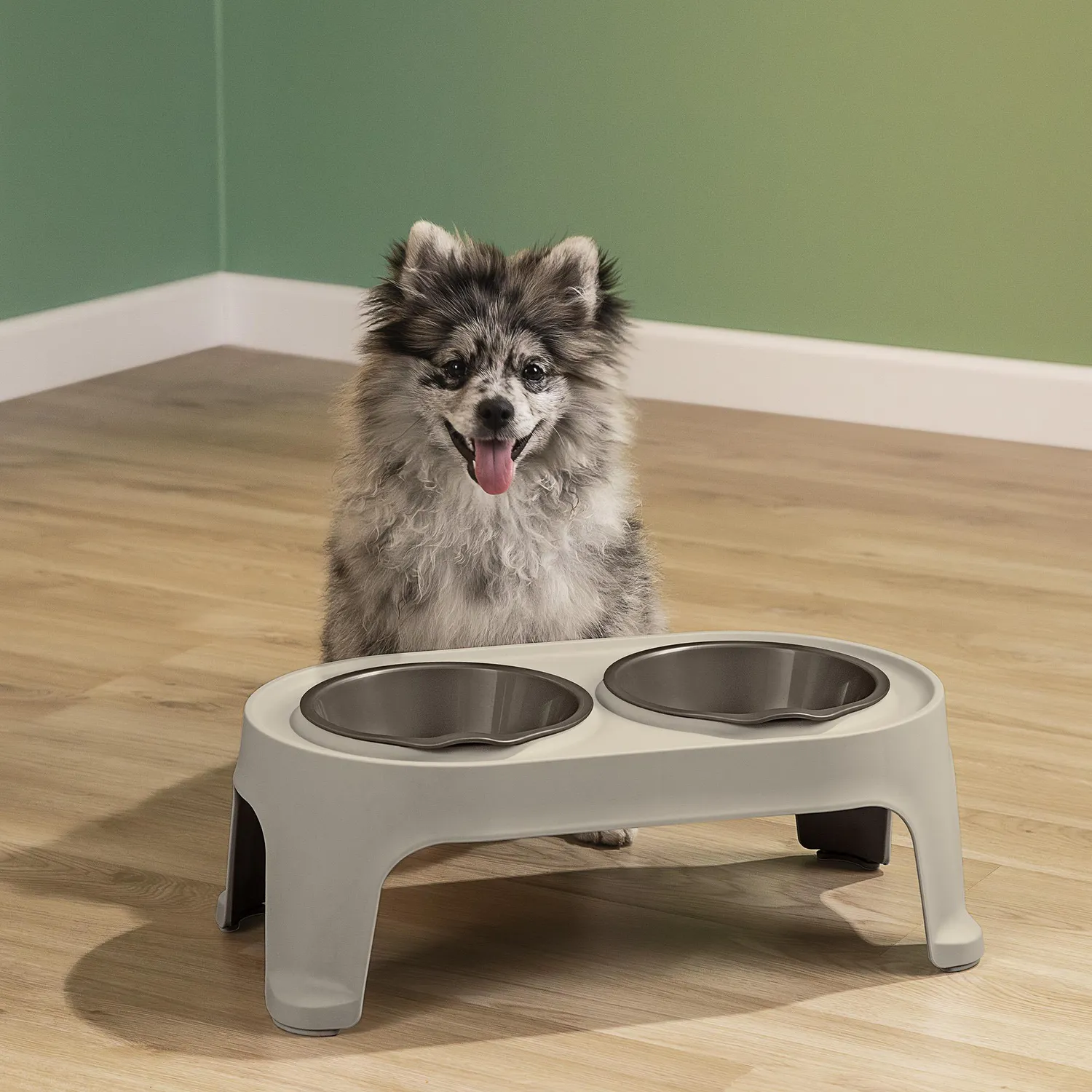Comedero Para Perro Pequeño 16.5x44.3x25.4cm Mocca Rimax