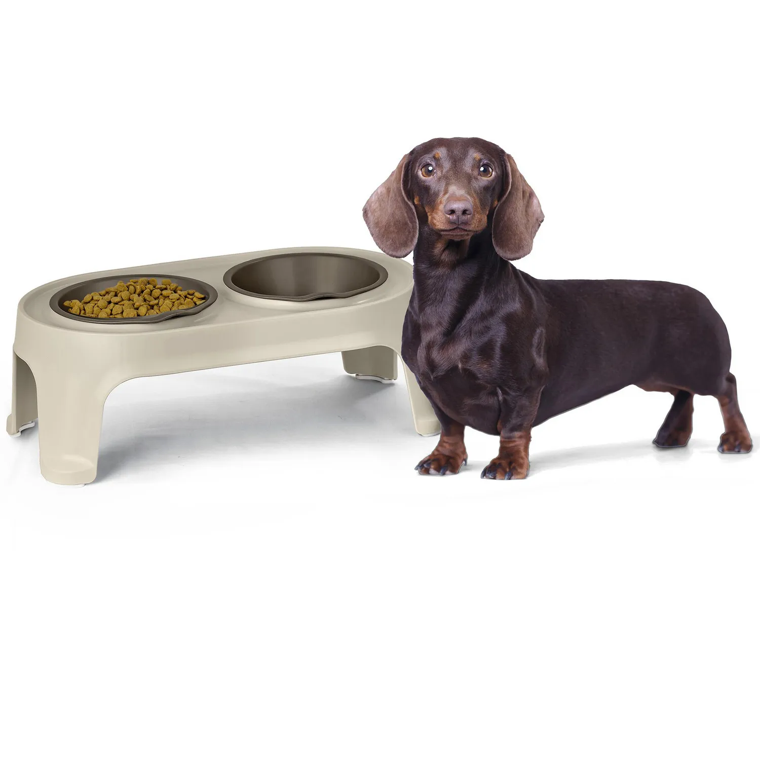 Comedero Para Perro Pequeño 16.5x44.3x25.4cm Mocca Rimax 4