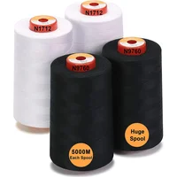 Hilo de Poliéster Colores Blanco y Negro Brothread