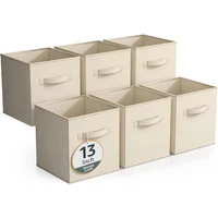 Cajas de Almacenamiento de Tela Plegables - 6 Cubos