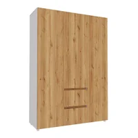 Closet Burdeos 140cm 200x140x50 Madera natural/Blanco