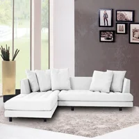 Sala Moderna Omaha Blanco Ecocuero