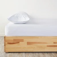 Set Sábana Ajustable + Fundas 300 Hilos 100% Sateen Stripe 0.5 Blanco Semidoble