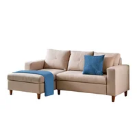 Sala en L Viena 188X87X76cm Beige Derecha