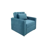 Poltrona Cama California Onix Azul Indigo