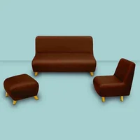 Sala Moderna Elipse 160X80X90Cm Café Microfibra