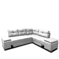 Sala Modular Trinity  280X80X90Cm Blanco Microfibra