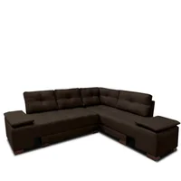 Sala Modular Trinity 280X80X90Cm Café Ecocuero