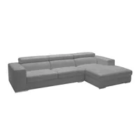 Sala Moderna Albanny 240X80X90Cm Gris Ecocuero