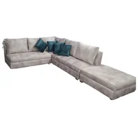 Sala Moderna Eslovenia 260X80X100Cm Gris Microfibra