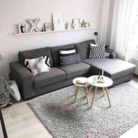 Sala Moderna Viking 240X80X90Cm Gris Ecocuero
