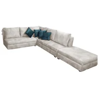 Sala Moderna Eslovenia 260X80X100Cm Blanco Ecocuero