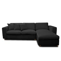 Sala Moderna Palmer 250X80X90Cm Negro Ecocuero