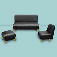Sala Moderna Elipse 160X80X90Cm Gris Microfibra