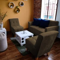 Sala Moderna Malí 160X80X90Cm Café Microfibra