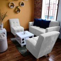 Sala Moderna Malí 160X80X90Cm Blanco Microfibra